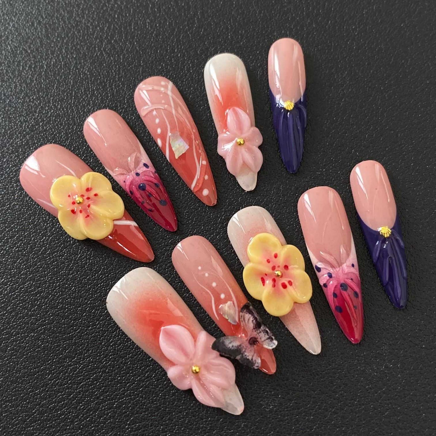 3D press on nails #19