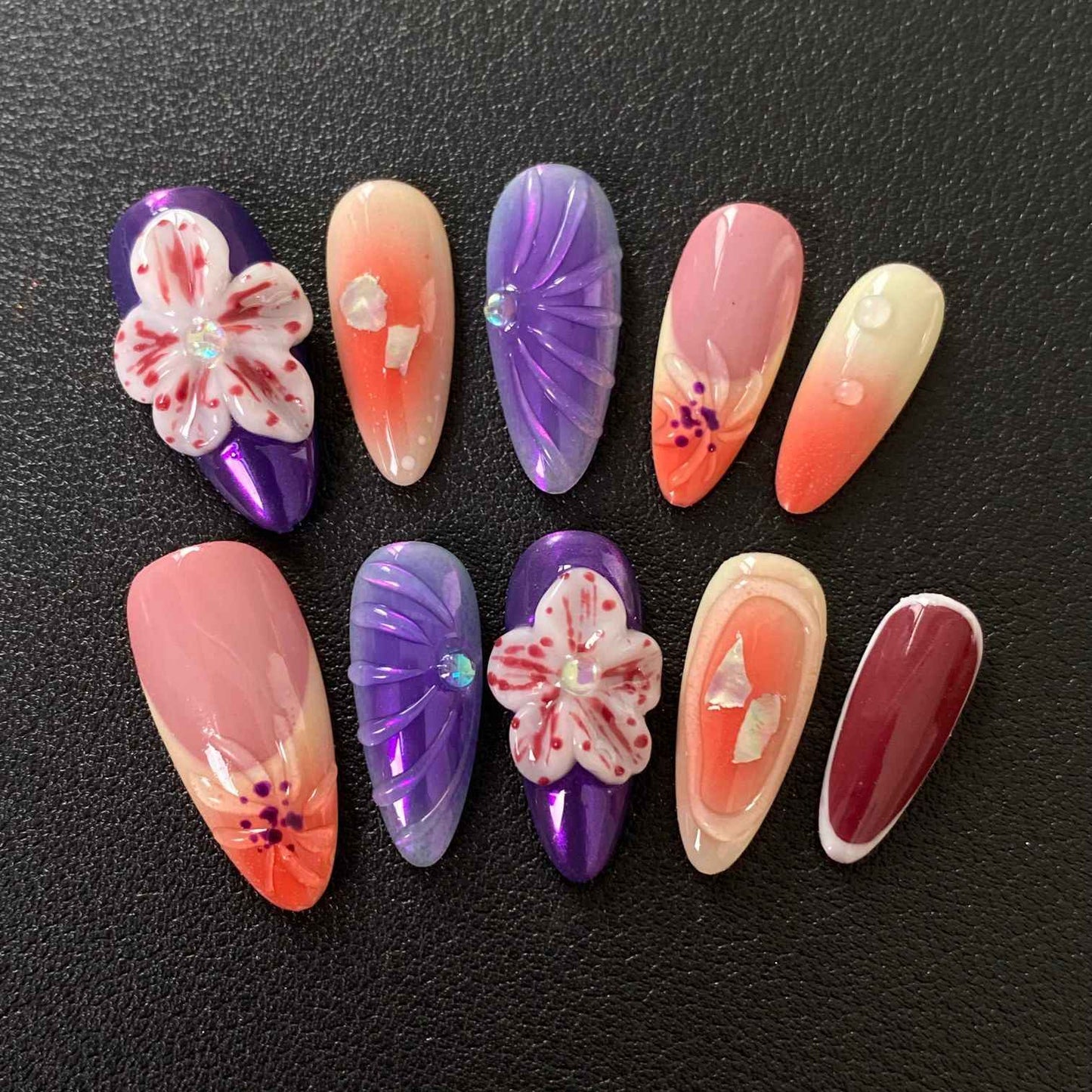 3D press on nails #18