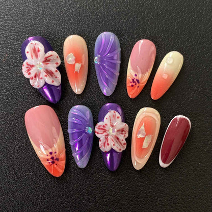 3D press on nails #18