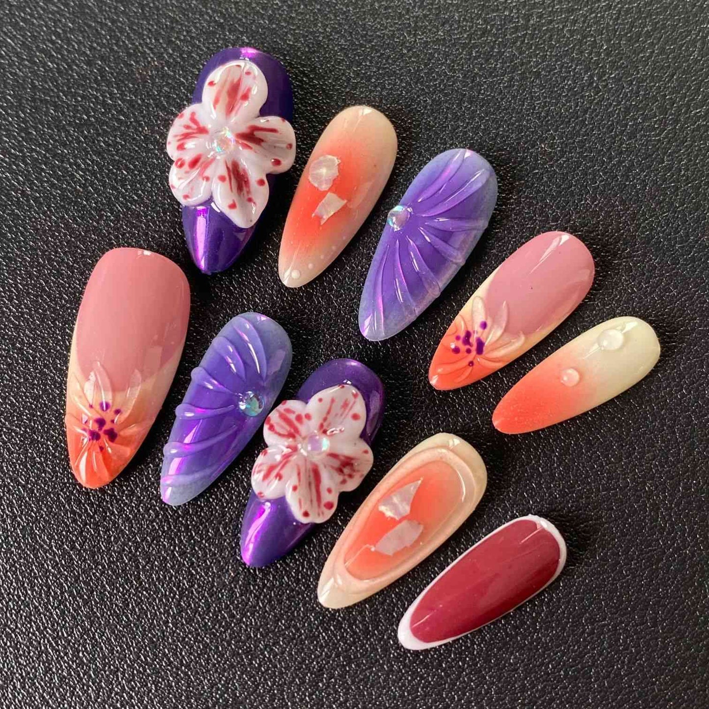 3D press on nails #18