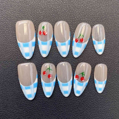 Cherry press on nails #14