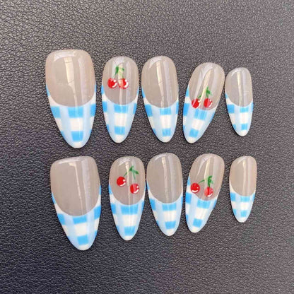 Cherry press on nails #14