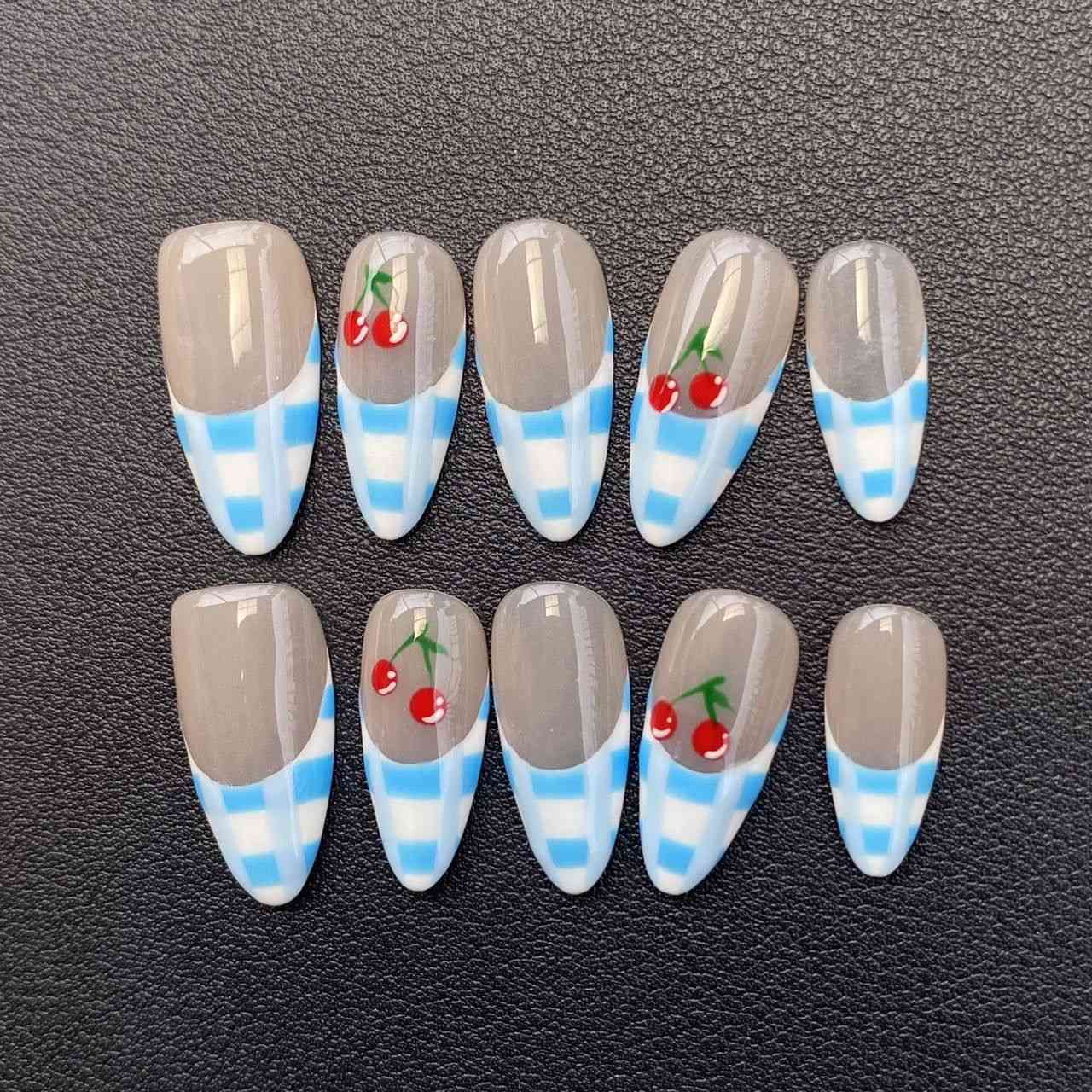 Cherry press on nails #14